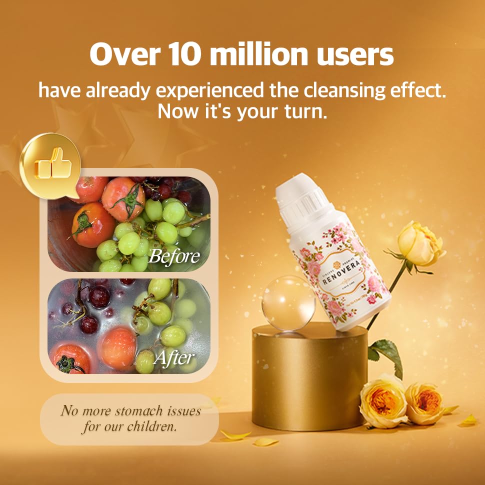 Organic Fruit and Vegetable Wash - Cooking Wash (Christmas Rose Scent) | Safe Produce Cleaner for Newborn Essentials | Perfect for Cleaning Baby Bottles, Fresh Produce & Kitchen Utensils