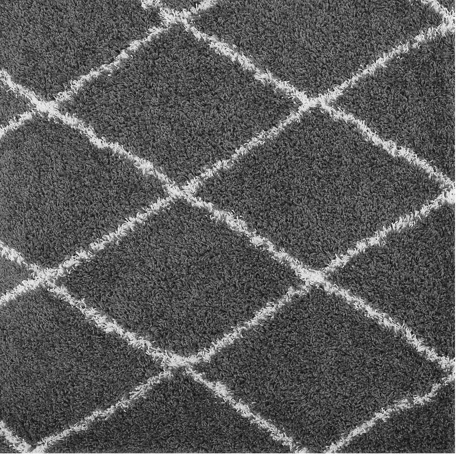 Modern Contemporary Living Room Area Rug - Soft Fabric Carpet Runner in Multi Dark Grey - Perfect for Lounge, Bedroom & Home Decor