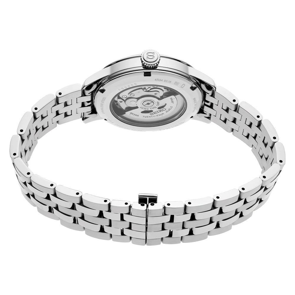Seiko Presage Cocktail Time GMT 40.5mm Blue Dial Men's Watch with Stainless Steel Bracelet - Perfect for Business, Travel & Formal Occasions