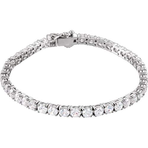 ICE CARATS 925 Sterling Silver 5mm Round Cubic Zirconia Line 7