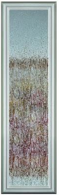 8 x 36 Entry Door Privacy Glass Insert with Rain Design - Frosted Glass Panel for Front Doors, Patio & Bathroom Windows - Enhances Security & Natural Light
