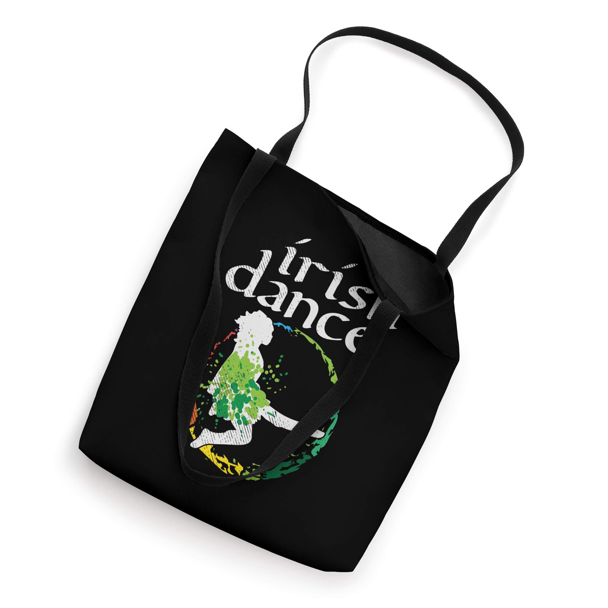 St. Patrick's Day Irish Dance Girl Tote Bag - Colorful Ceili Dancer Design for Women - Perfect for Irish Festivals, Dance Classes & St. Patrick's Day Celebrations