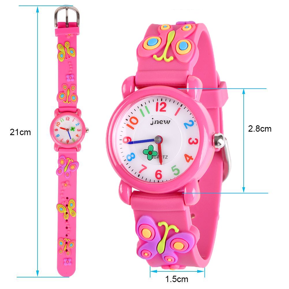 **3D Cartoon Waterproof Kids Watch for Girls Ages 3-8 - Cute & Durable Toddler Watch - Perfect Gift for Birthdays, Christmas & Daily Wear**