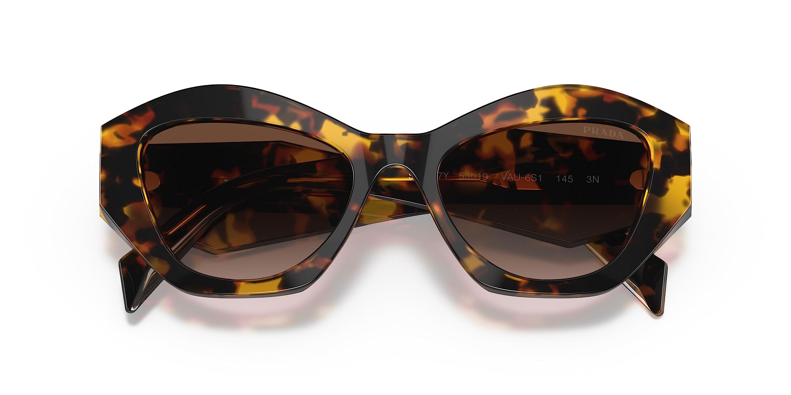Prada PR 07YS Sunglasses - Honey Havana/Brown Gradient Lenses - One Size Fits Most - Perfect for Summer Beach & Outdoor Activities