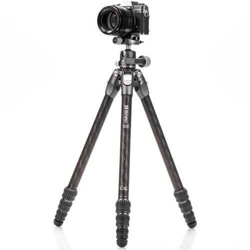 Benro Tortoise Columnless Carbon Fiber Tripod with GX25 Ballhead - 3-Section Twist Lock Legs, Lightweight Travel Tripod for DSLR Cameras | Perfect for Outdoor Photography, Hiking & Travel Adventures