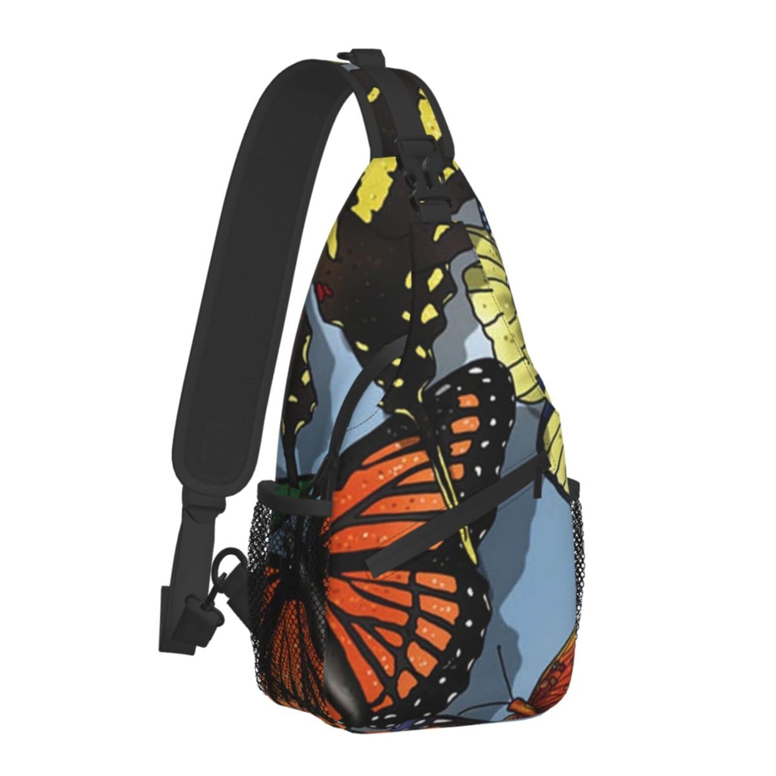 Waterproof Butterfly Sling Backpack - Crossbody Chest Shoulder Bag for Men & Women | Lightweight Travel Hiking Rucksack for Outdoor Sports, Gym, Commuting & Daily Use