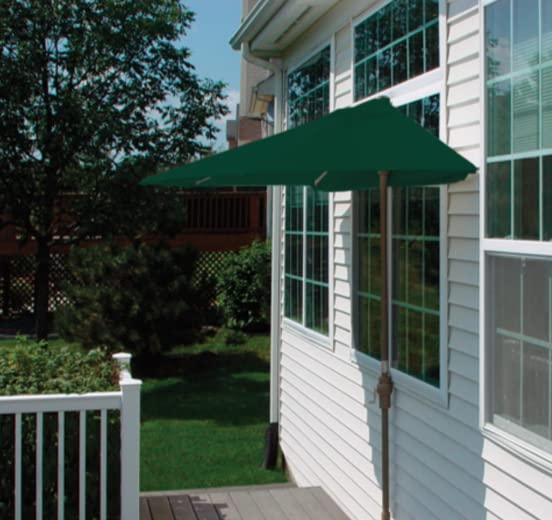 9 Ft Patio Umbrella for Outdoor - Half Market Umbrella with Crank Lift, UV Protection & Waterproof Canopy - Perfect for Backyard, Garden, Poolside & Balcony