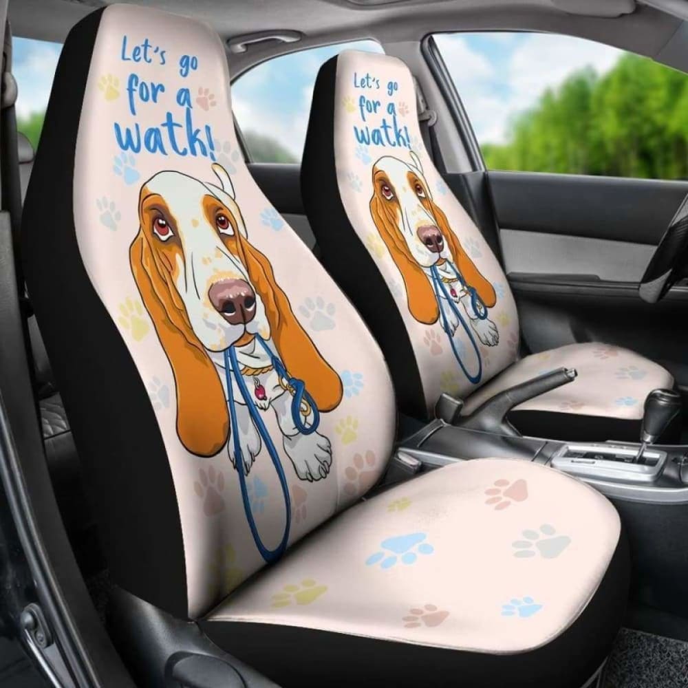 Basset Hound Dog Car Seat Covers - Waterproof & Nonslip Pet Seat Protector for Cars, Trucks & SUVs - Perfect for Travel, Daily Commute & Outdoor Adventures with Your Dog