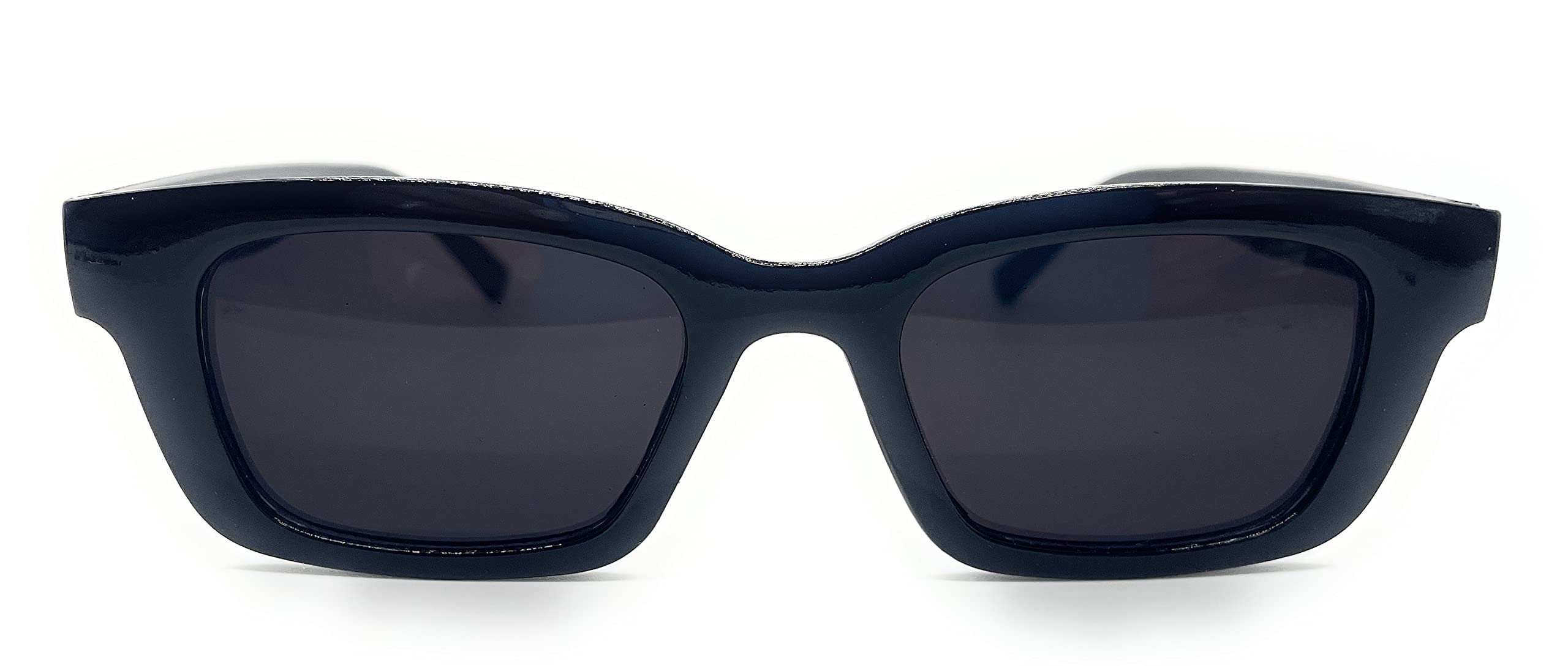 Vintage Polarized Rectangular Chunky Sunglasses for Men & Women - UV Protection, Stylish Retro Fashion for Outdoor, Driving & Beach Activities