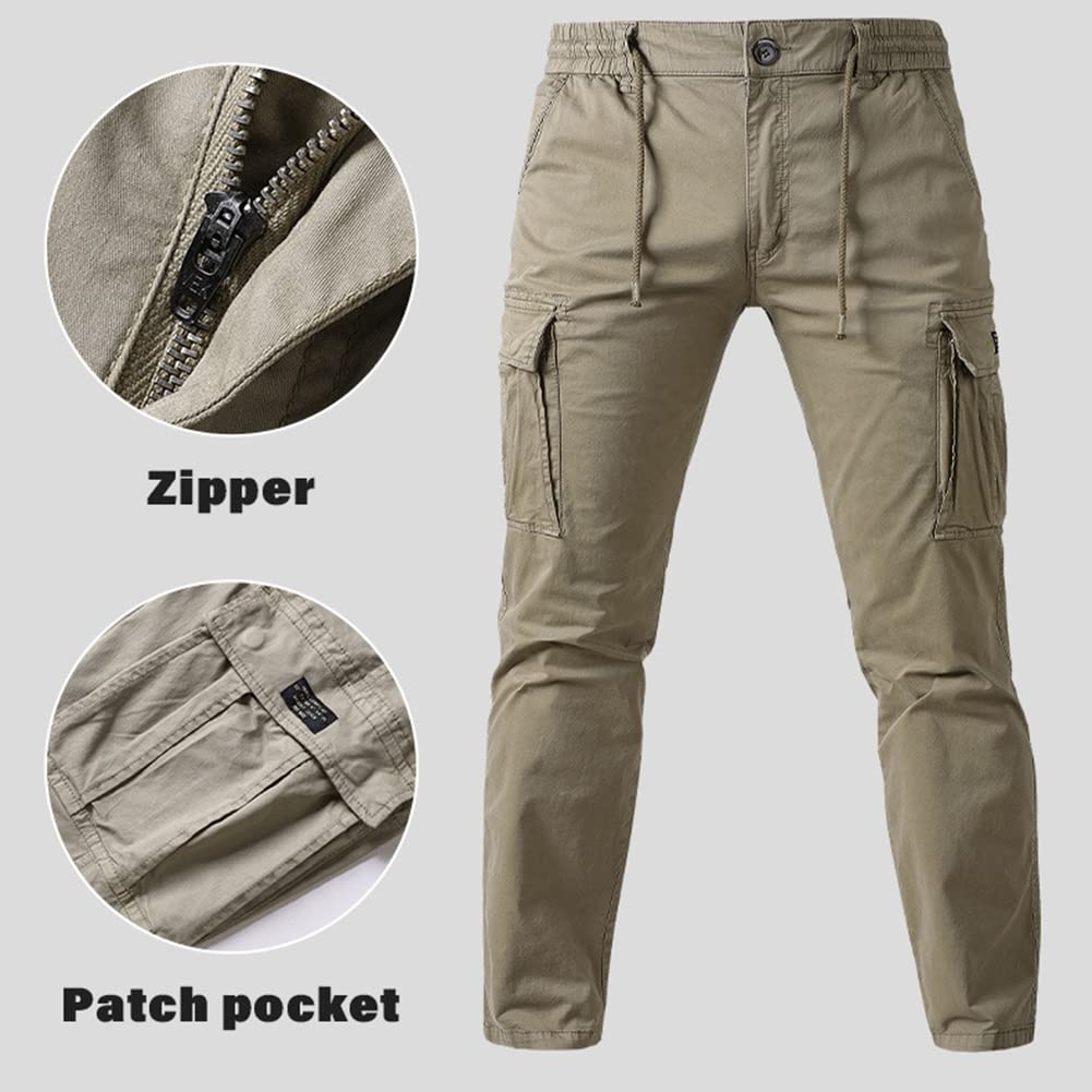 Lightweight Men's Work Pants - Durable Cargo Pants for Hiking & Outdoor Activities with Multiple Pockets | Perfect for Construction, Camping & Everyday Wear