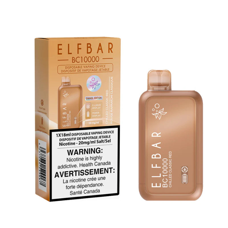 Elf Bar BC10000 Disposable Vape - Classic Red Flavor, 10000 Puffs, Rechargeable & Portable | Perfect for Travel, Parties, and On-the-Go Vaping