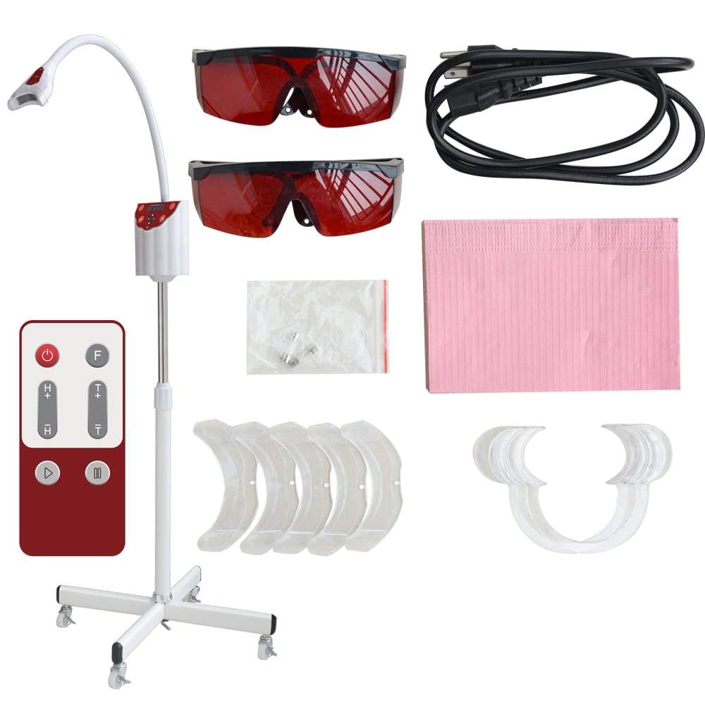2023 Latest LED Teeth Whitening Kit with 4 Colors, Remote Control, Adjustable Light Intensities & Cold Bleaching Technology – Fast 3-5 Day Delivery | Perfect for Home Use, Travel, and Professional Dental Care