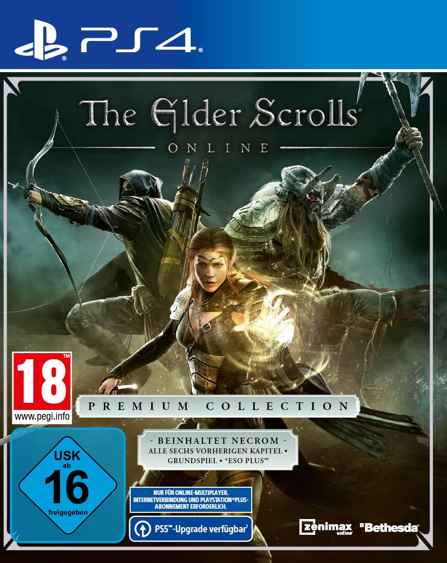 The Elder Scrolls Online: Premium Collection II for PlayStation 4 (Free PS5 Upgrade) - Epic Fantasy MMORPG Adventure for Solo & Multiplayer Gaming