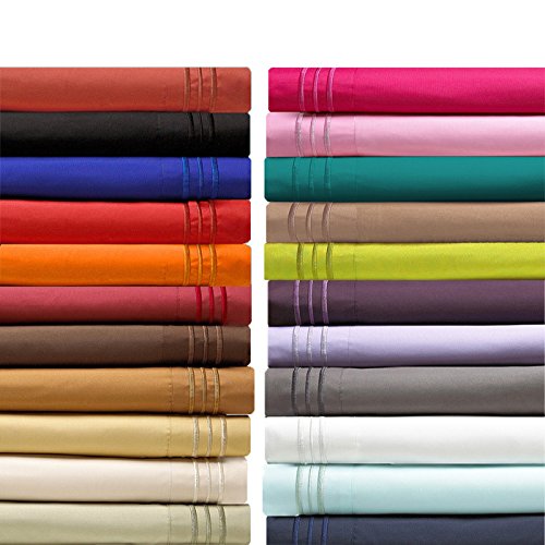 Luxury 4-Piece Bed Sheet Set - 1500 Thread Count Wrinkle, Fade & Stain Resistant - Deep Pocket Fits Twin/Twin XL Mattress - Premium Cream Cotton Sheets for Ultimate Comfort & Elegance - Perfect for Master Bedrooms, Guest Rooms & Dorm Essentials