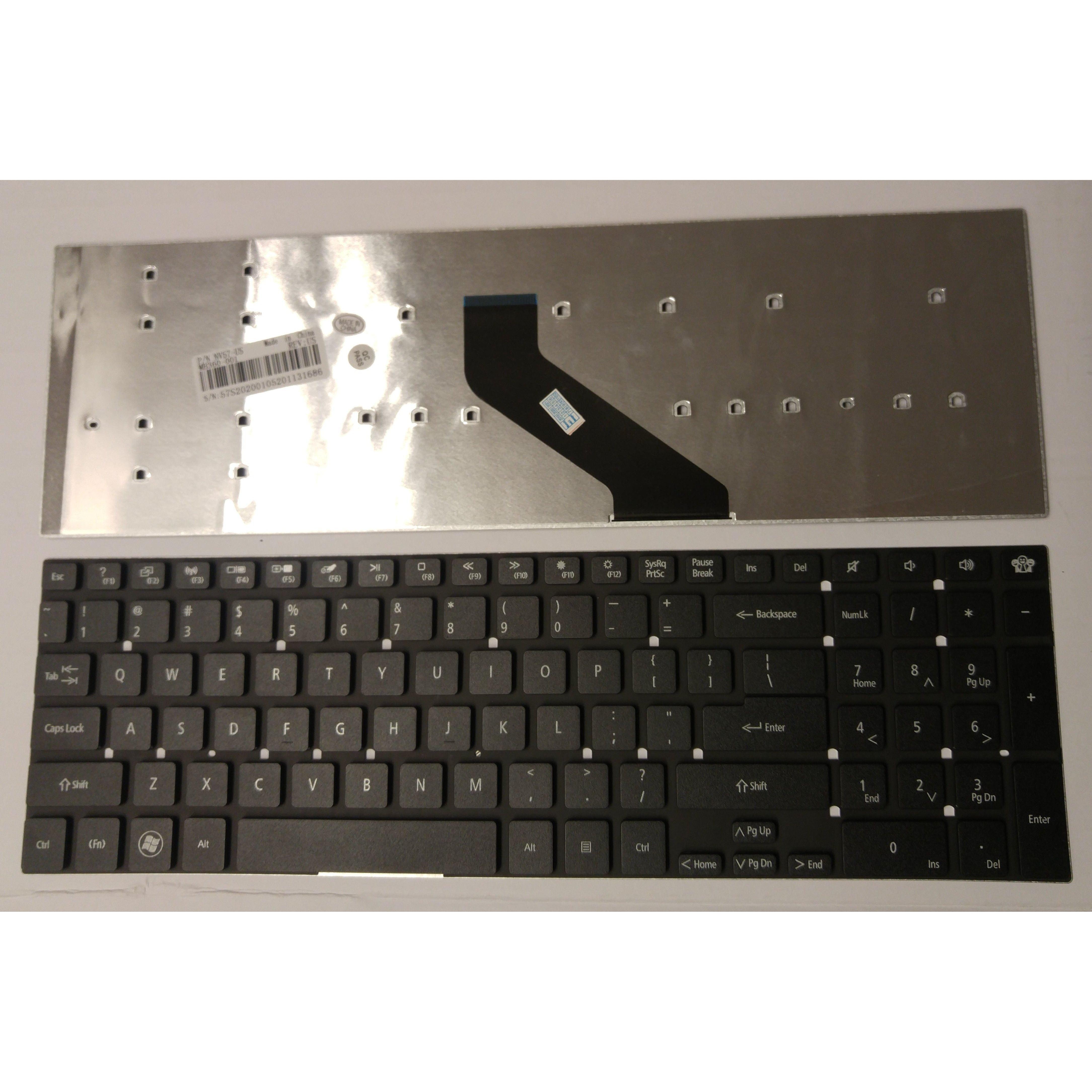 Original Gateway Laptop Keyboard for NV52L NV55S NV56R NV57H NV75S NV76R NV77H Series - Black Replacement (Part V121702FS1) - Perfect for Typing, Gaming & Office Work