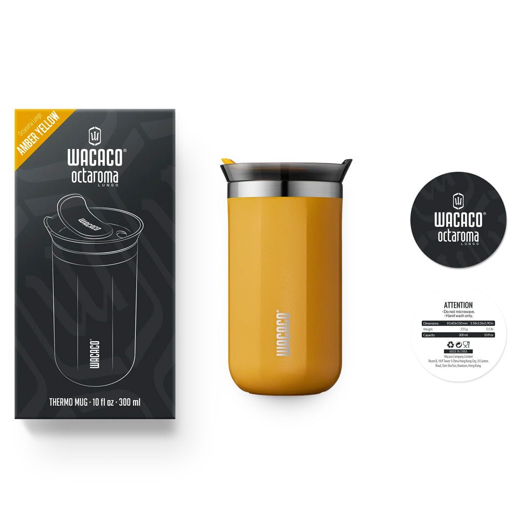 Wacaco 300ml Octaroma Lungo Reusable Coffee Cup - Portable Travel Mug for Espresso & Lungo, Perfect for Office, Camping & Commuting