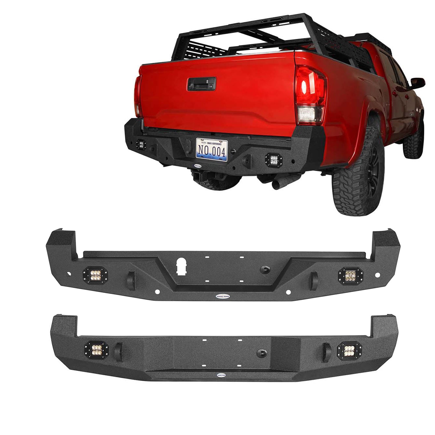 Toyota Tacoma Rear Bumpers with U-Box - Heavy Duty Steel Off-Road Bumper for Truck Protection | Perfect for Off-Roading, Camping & Towing Accessories