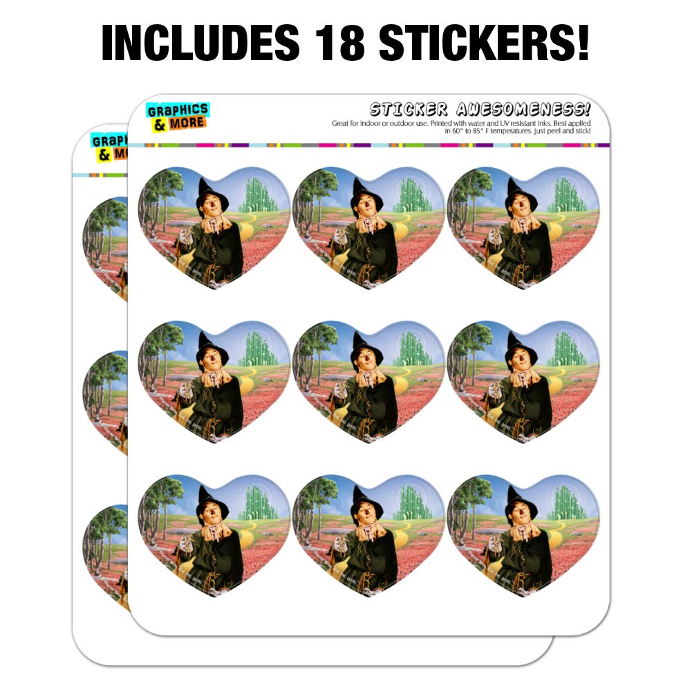 Wizard of Oz Scarecrow Heart-Shaped Planner Stickers - DIY Scrapbook, Calendar & Craft Supplies for Journaling, Bullet Journals & Gift Decoration
