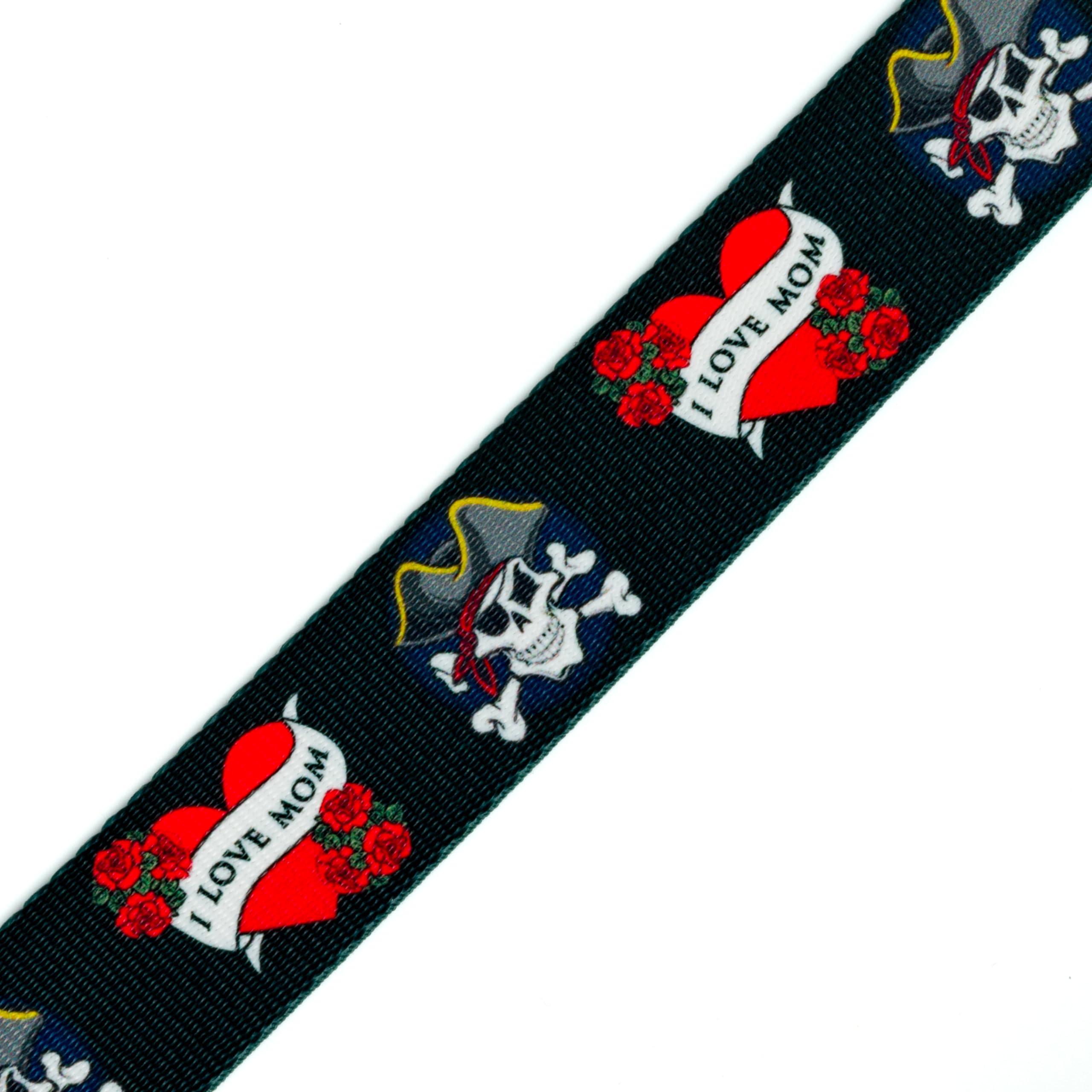 Country Brook Design - I Love Mom Polyester Webbing Dog Collar & Leash Set - Perfect for Mother's Day Gifts, Pet Accessories, and Daily Walks