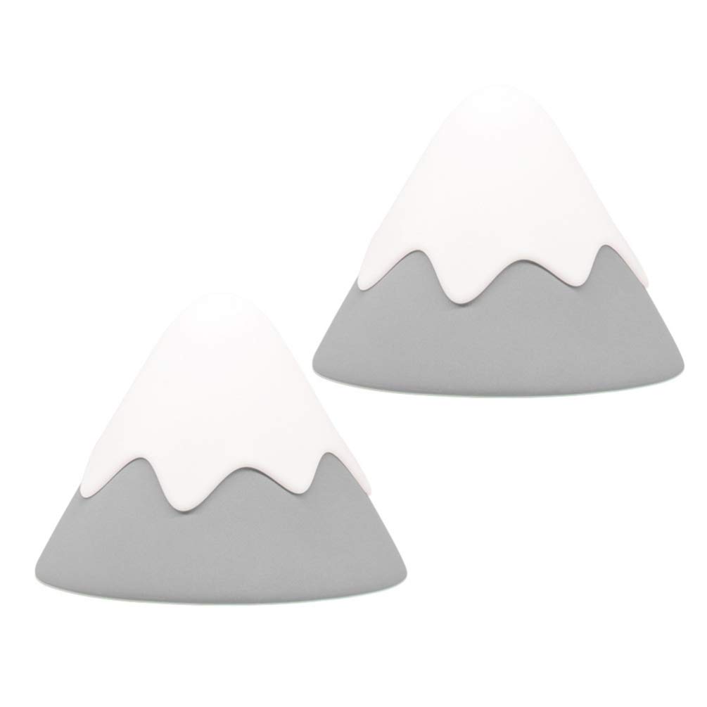 Uonlytech 2 Pack LED Night Light for Kids - Touch & Sound Activated, Rechargeable Snow Mountain Shaped Nursery Lamp - Perfect for Toddler Rooms, Breastfeeding, and Bedside Use