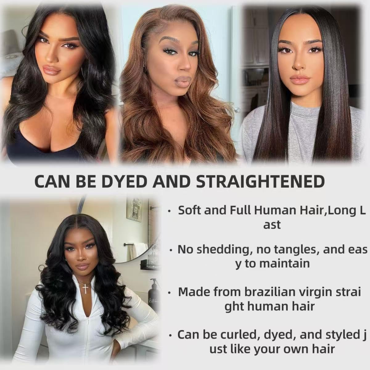 12 Inch Brazilian Body Wave Lace Closure - 2x6 Free Part Unprocessed Virgin Human Hair - Natural Black Color for Sew-In Weave & Protective Hairstyles