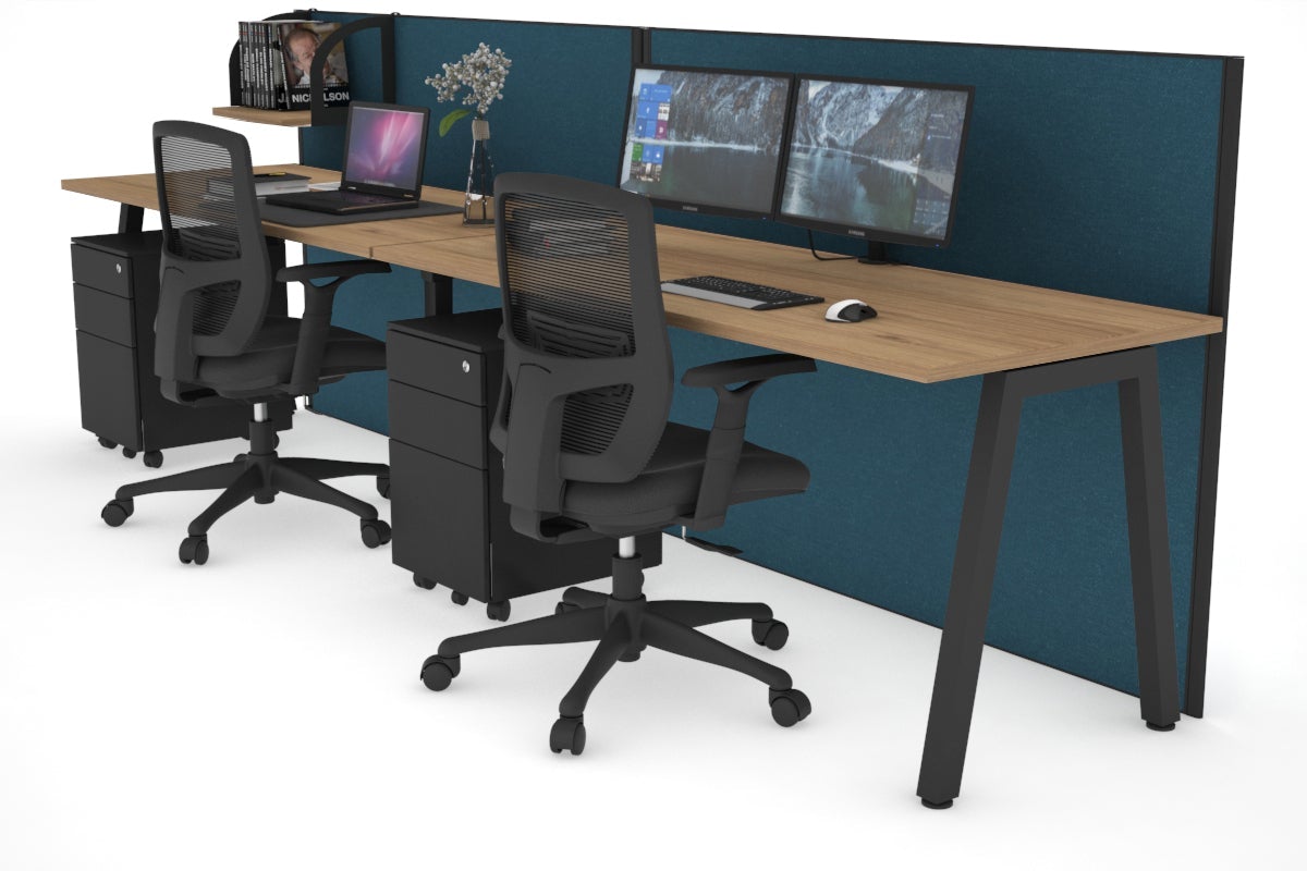 Horizon Quadro 2 Person Standing Desk | 1200L x 700W Adjustable Height Workstation | Perfect for Office, Home & Coworking Spaces