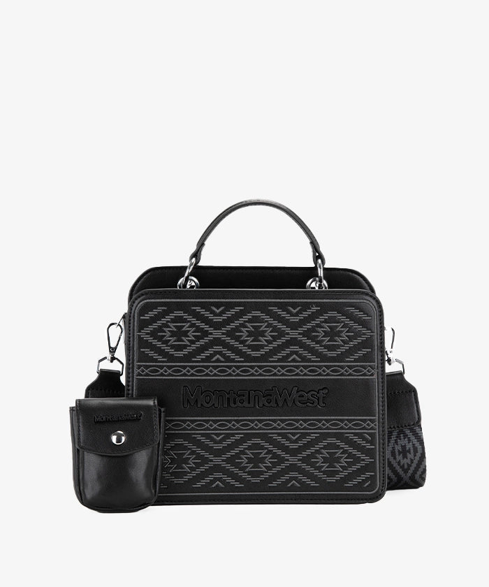 Montana West Embroidered Aztec Tote Bag for Women - Stylish Large Handbag with Southwestern Pattern - Perfect for Work, Travel & Shopping