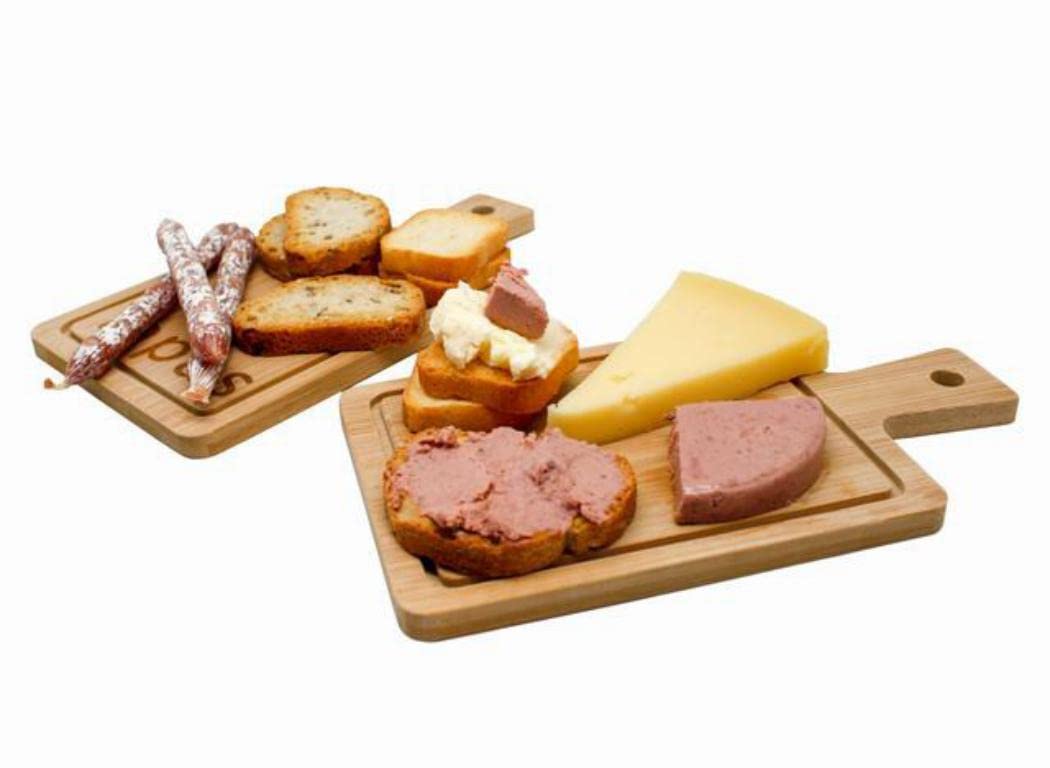 Premium Nerthus FIH 359 Wooden Snack Tray - Elegant Serving Platter for Cheese, Fruits, Charcuterie - Perfect for Parties, Picnics, and Home Entertaining