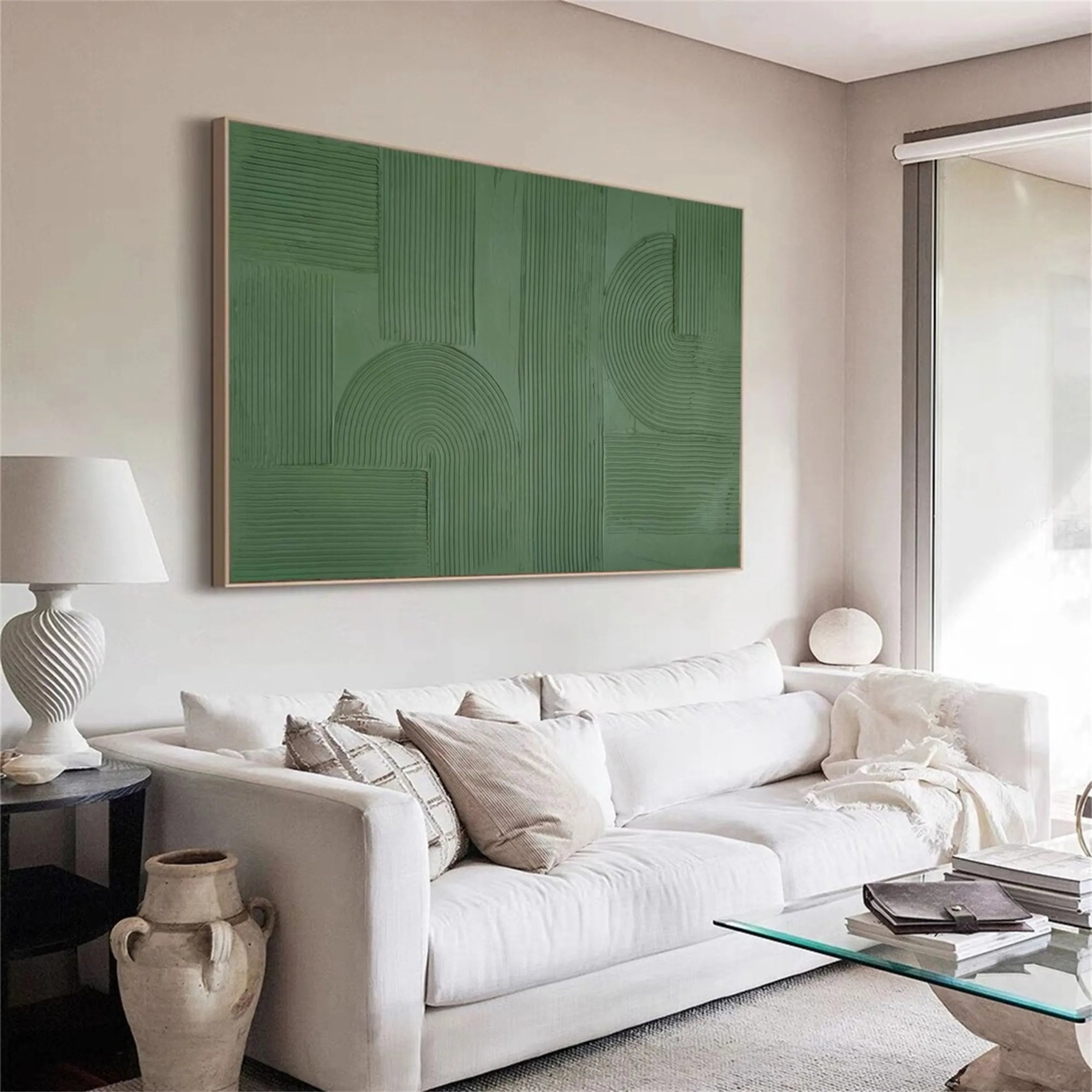 Blue & Green Abstract Art Print #BG039 - Modern Wall Decor for Living Room, Bedroom & Office