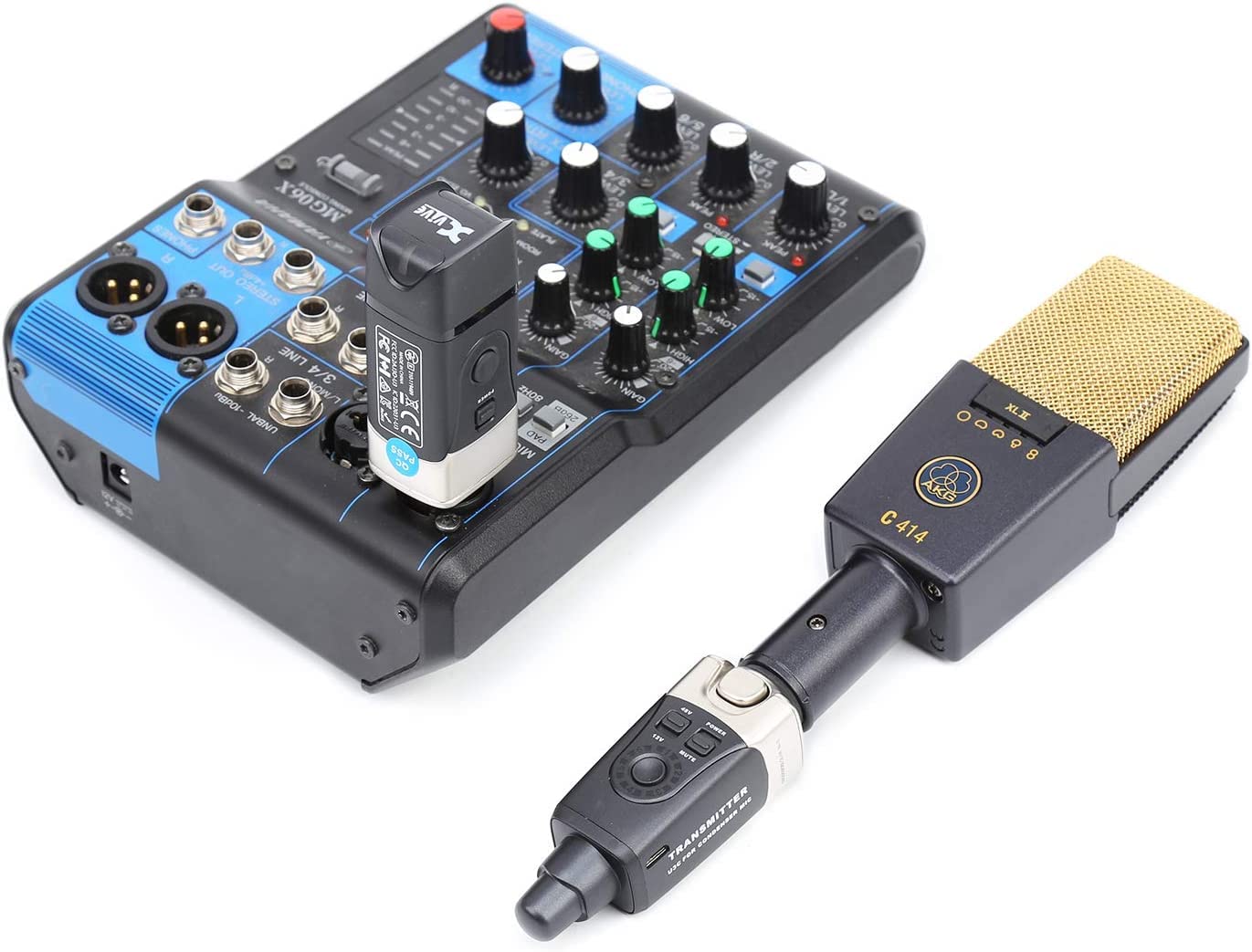Xvive U3C 2.4GHz Wireless XLR Microphone System - Transmitter & Receiver for Condenser Mics - Perfect for Podcasting, Live Streaming & Studio Recording