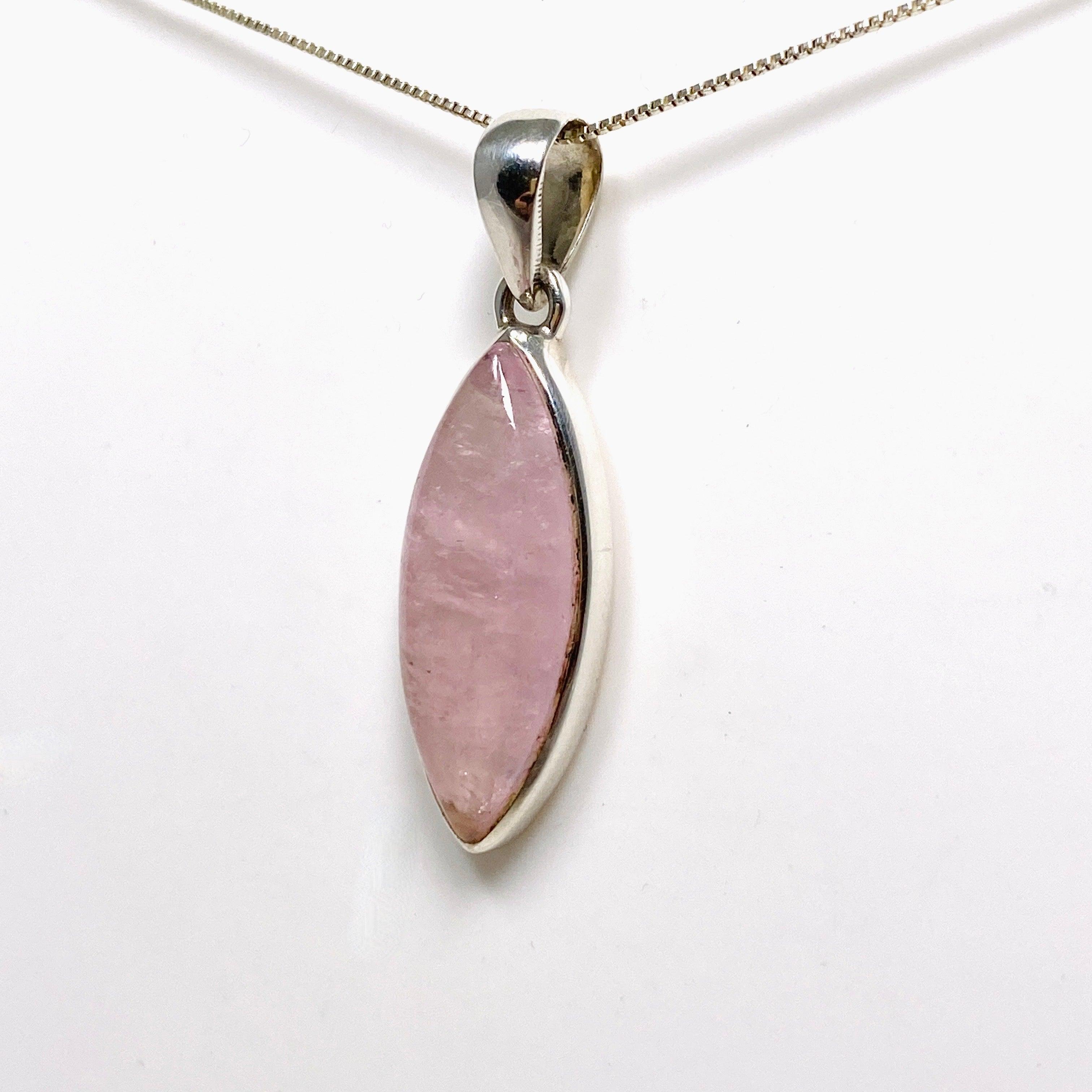 Morganite Marquise Pendant Necklace PPGJ690 - Elegant Rose Gold Jewelry for Women, Perfect for Weddings, Anniversaries & Special Occasions