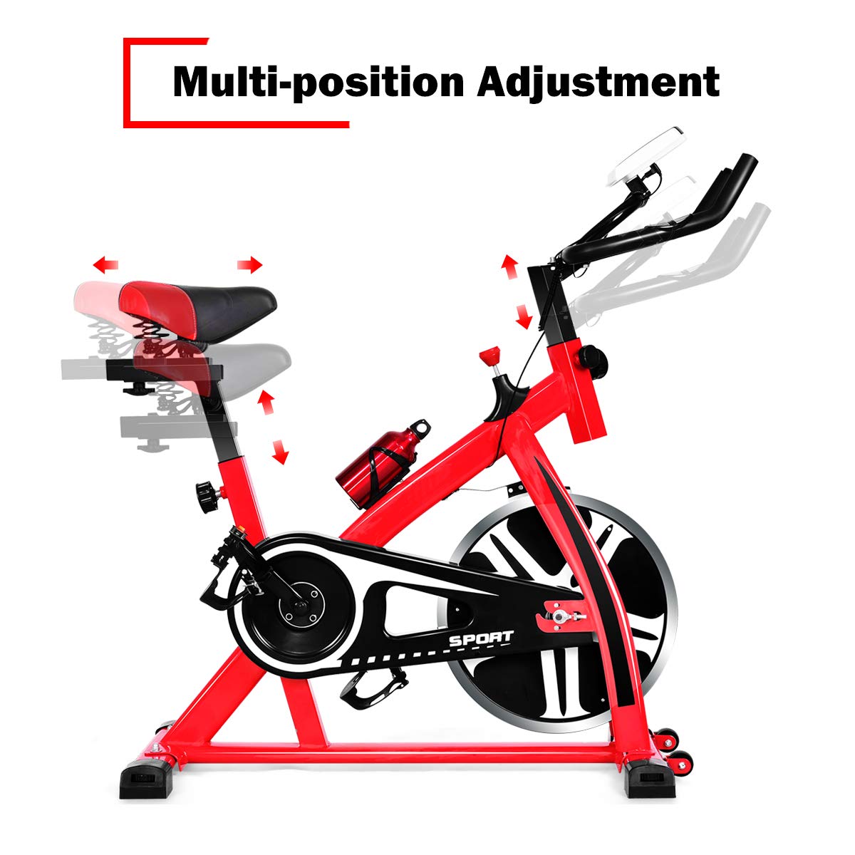 Premium Exercise Bike for Home Workouts - Adjustable Magnetic Resistance, LCD Display & Comfortable Seat - Perfect for Cardio, Weight Loss & Indoor Cycling Training