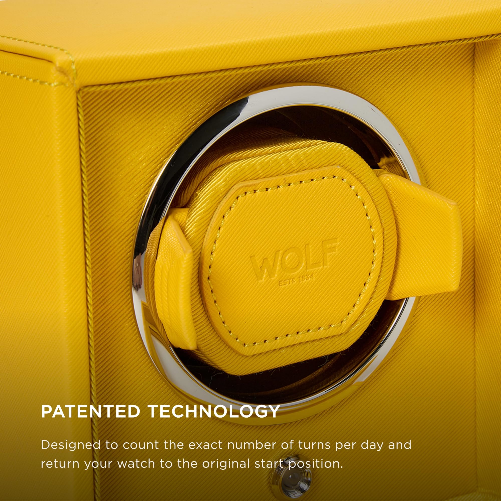 Premium Wolf Cub Single Watch Winder with Glass Cover - Automatic Watch Storage & Display Case for Rolex, Omega & Luxury Watches - Perfect for Home, Office & Travel Use