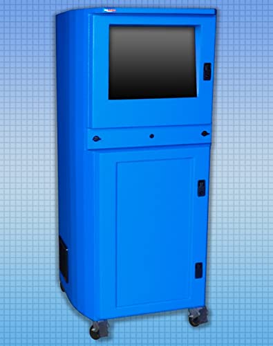 Industrial Mobile Computer Cabinet - NEMA 12 Rated Enclosure for Harsh Environments | Perfect for Factory Floors, Warehouses & Manufacturing Plants