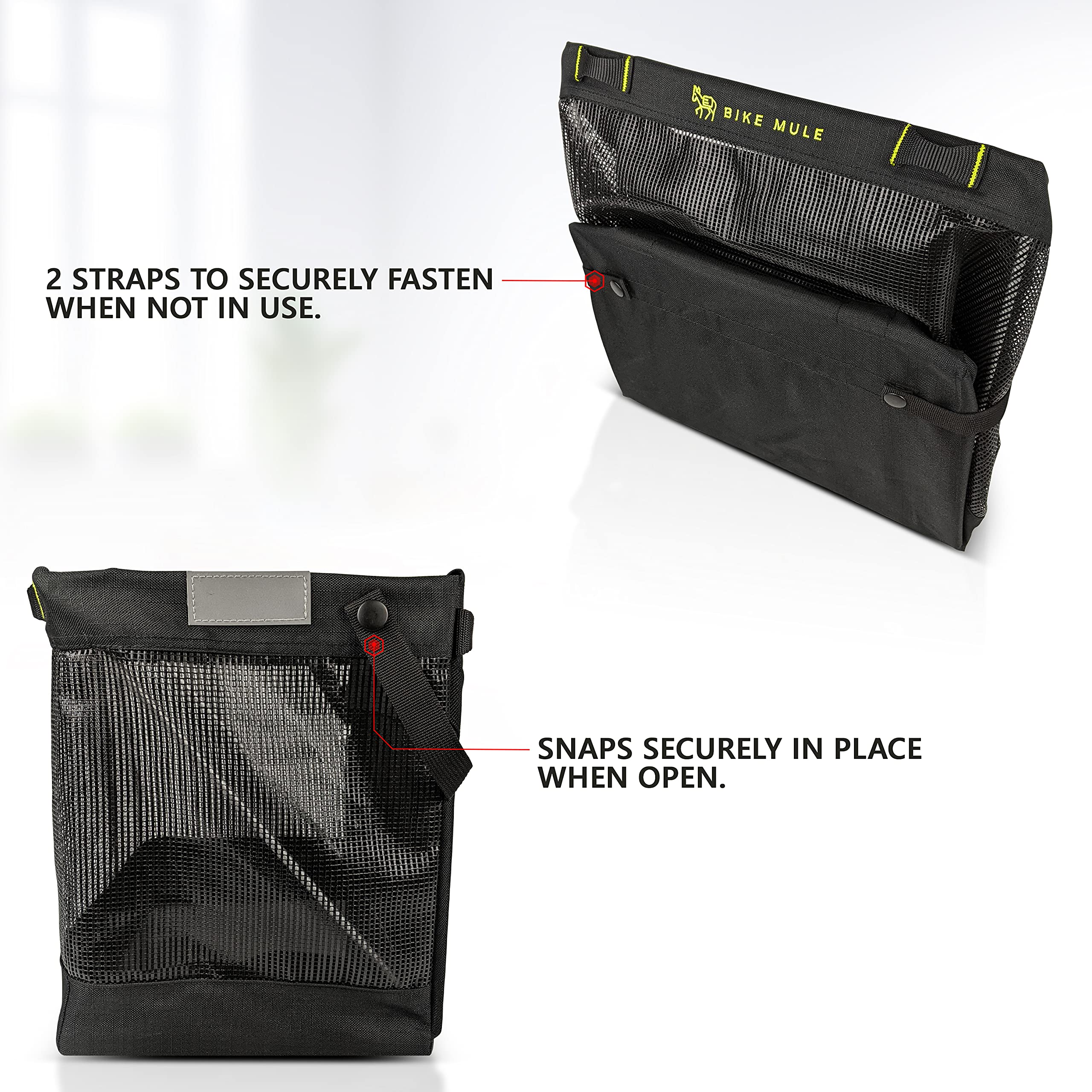 Premium Grocery Pannier Bags for Bicycles - Waterproof Shopping Basket Pair with Durable Mounting System - Ideal for Farmers Market Trips, Commuting & Eco-Friendly Grocery Hauling