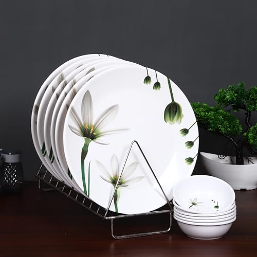 Big Flower-6 Full Plates & 6 bowl