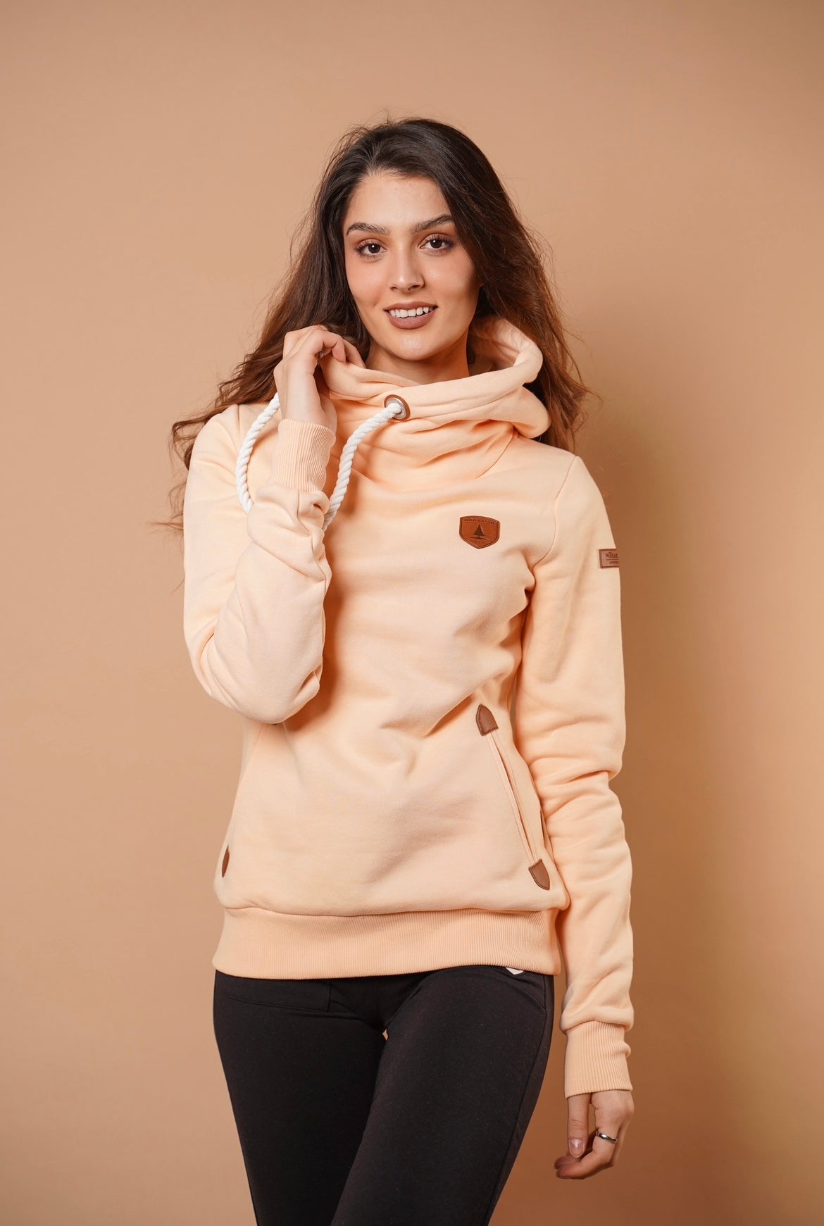 Artemis Peach Hoodie for Women - Soft & Comfortable Pullover Sweatshirt - Perfect for Casual Wear, Gym, and Outdoor Activities