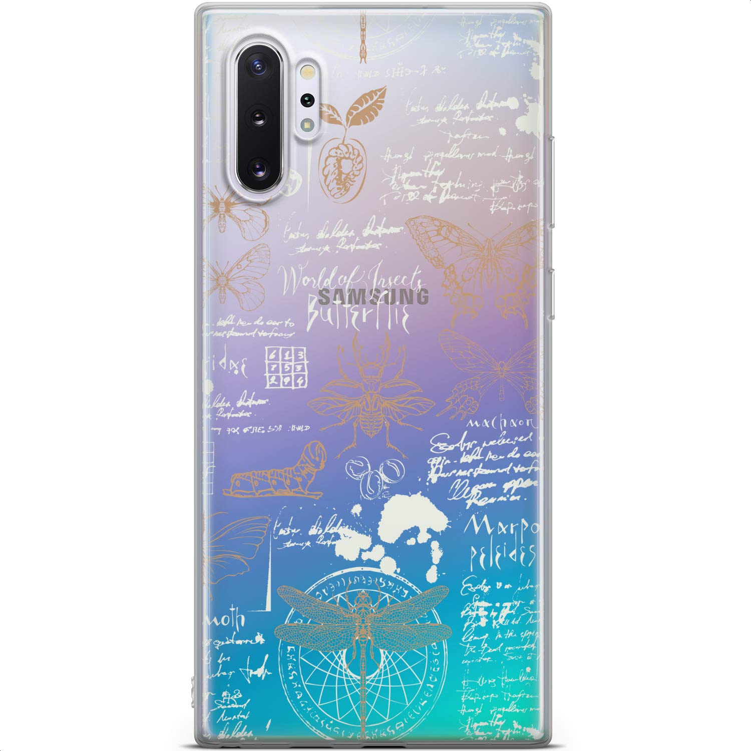 Vintage Witchcraft Halloween Phone Case for Samsung Galaxy S24/S23 Ultra/S22 5G Plus/S21 FE/S20/S10 - Slim Protective Gothic Cover with Dragonfly & Moth Design - Clear TPU Silicone Case for Everyday Use & Special Occasions