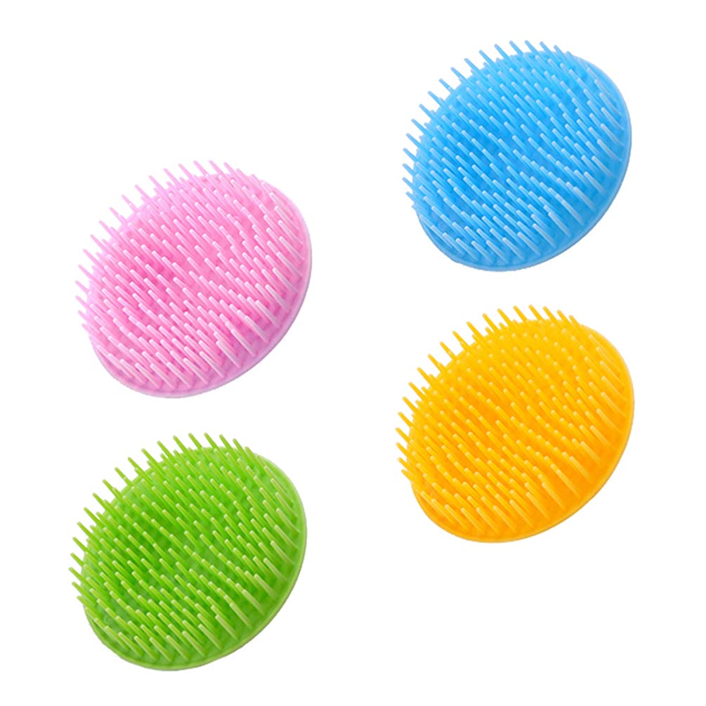 4-Piece Hair Scalp Massage Brush Set - Shampoo Brush & Head Massager for Deep Cleaning & Relaxation - Perfect for Hair Washing, Scalp Care & Stress Relief at Home or Salon