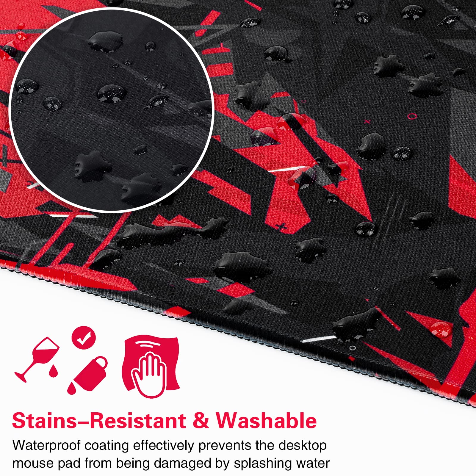 Canjoy Gaming Mouse Pad with Keyboard & Mouse Wrist Rest Set - Ergonomic Pain Relief for PC, Laptop, Office & Gaming (Perfect for Long Work Sessions & Competitive Gaming)