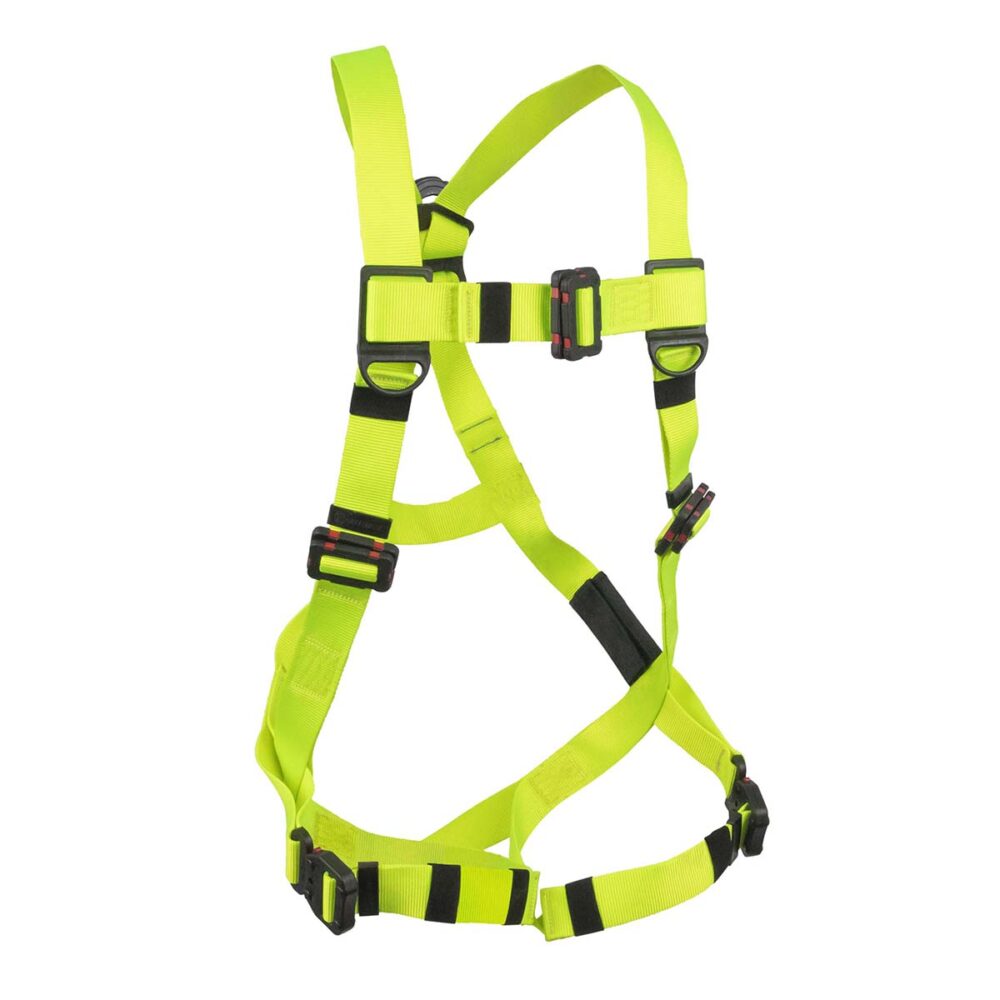 Arc Flash Full Body Harness with DE 1D, DE MB Torso, DE MB Chest & DE QC Legs - Heavy Duty Safety Gear for Electrical Workers & Industrial Protection