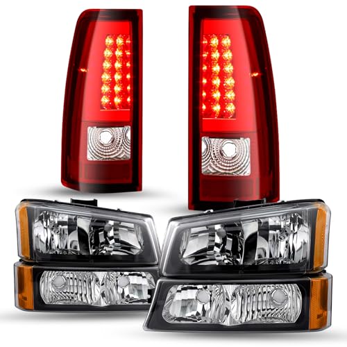 Headlight & Taillights Set-Black & Amber