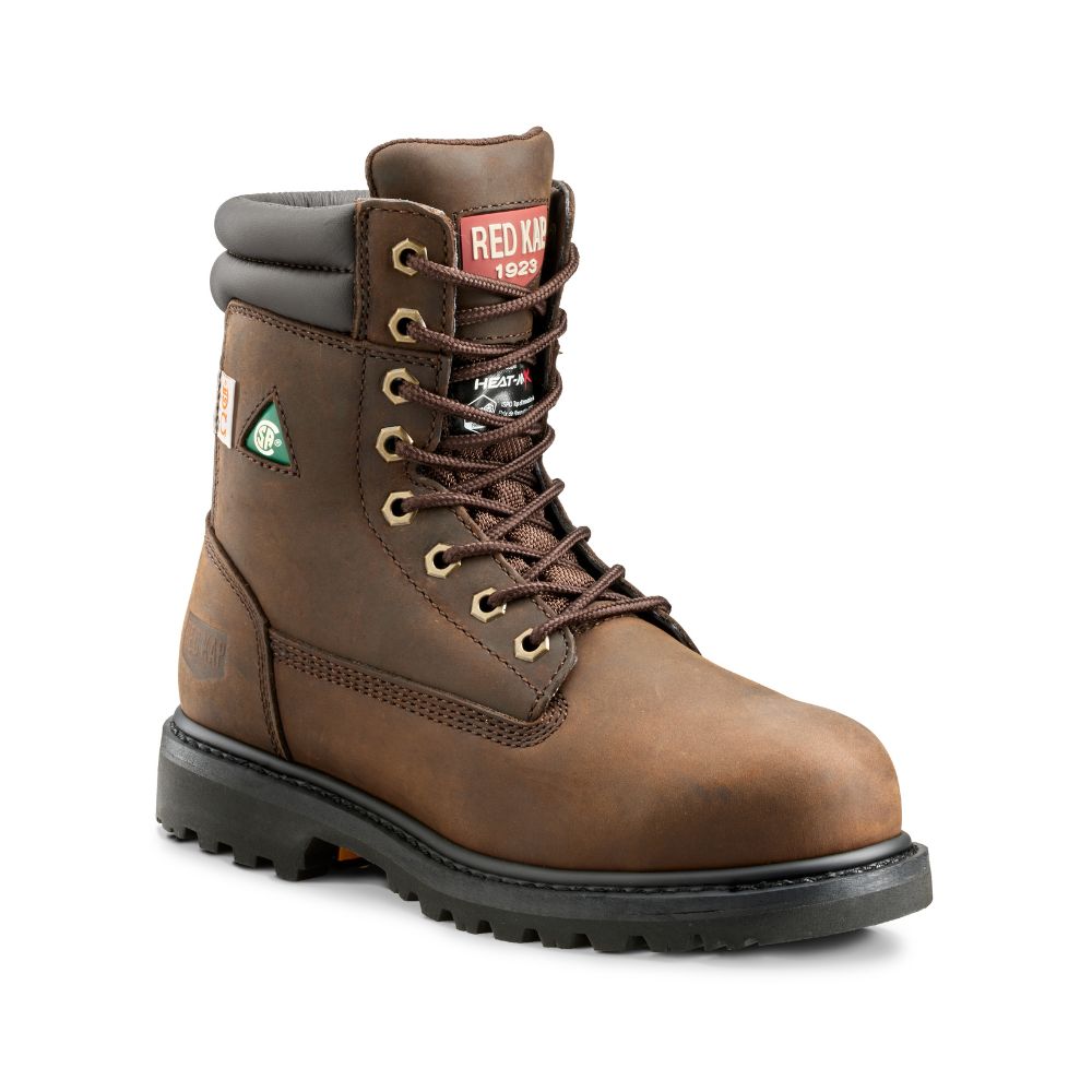 Red Kap Unisex Steel Toe Insulated Work Boots - CSA Certified Safety Shoes for Men & Women - Brown (CF23100AIBR) - Ideal for Construction, Warehouse & Outdoor Work