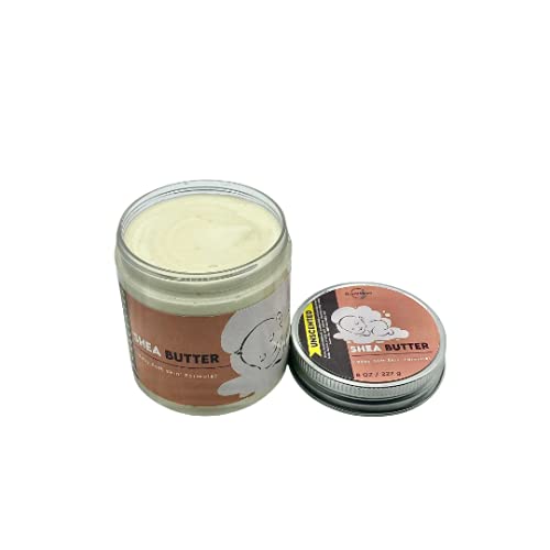 Organic Unscented Handcrafted Shea Body Butter for Babies - 8 oz | Hypoallergenic, Ultra-Moisturizing | Perfect for Baby Massage, Dry Skin & Sensitive Skin Care