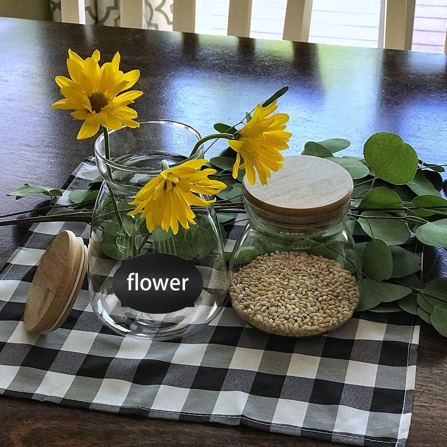180Pcs Reusable Waterproof Chalkboard Labels with Erasable Chalk Pen - Perfect for Jars, Mason Bottles, Pantry Organization, Party Decorations & Craft Room Storage - Durable DIY Chalk Labels for Home, Office & Classroom Use