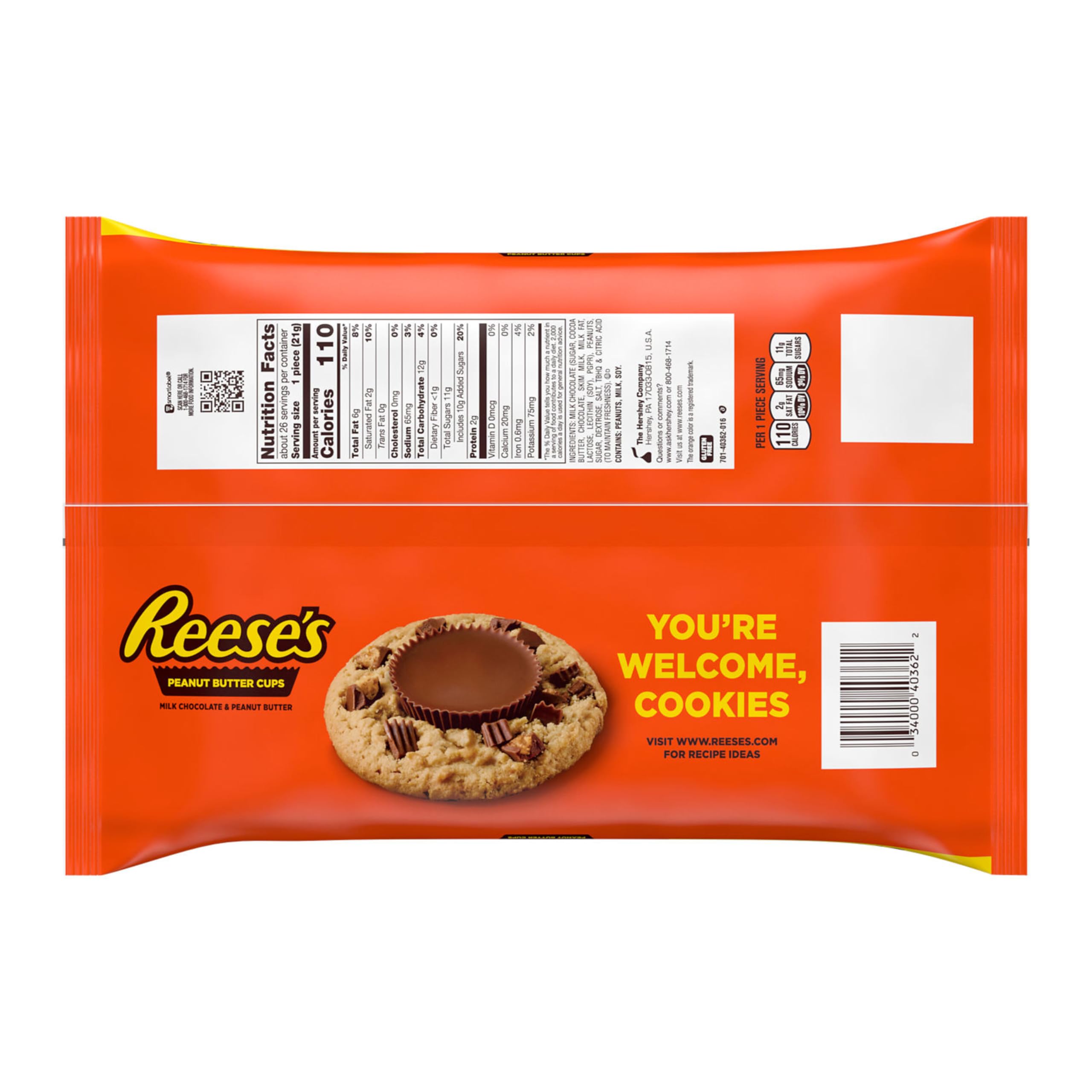 Reese's Milk Chocolate Peanut Butter Cups Snack Size Candy - Jumbo 19.5 oz Bag | Perfect for Halloween, Party Favors & Office Snacks