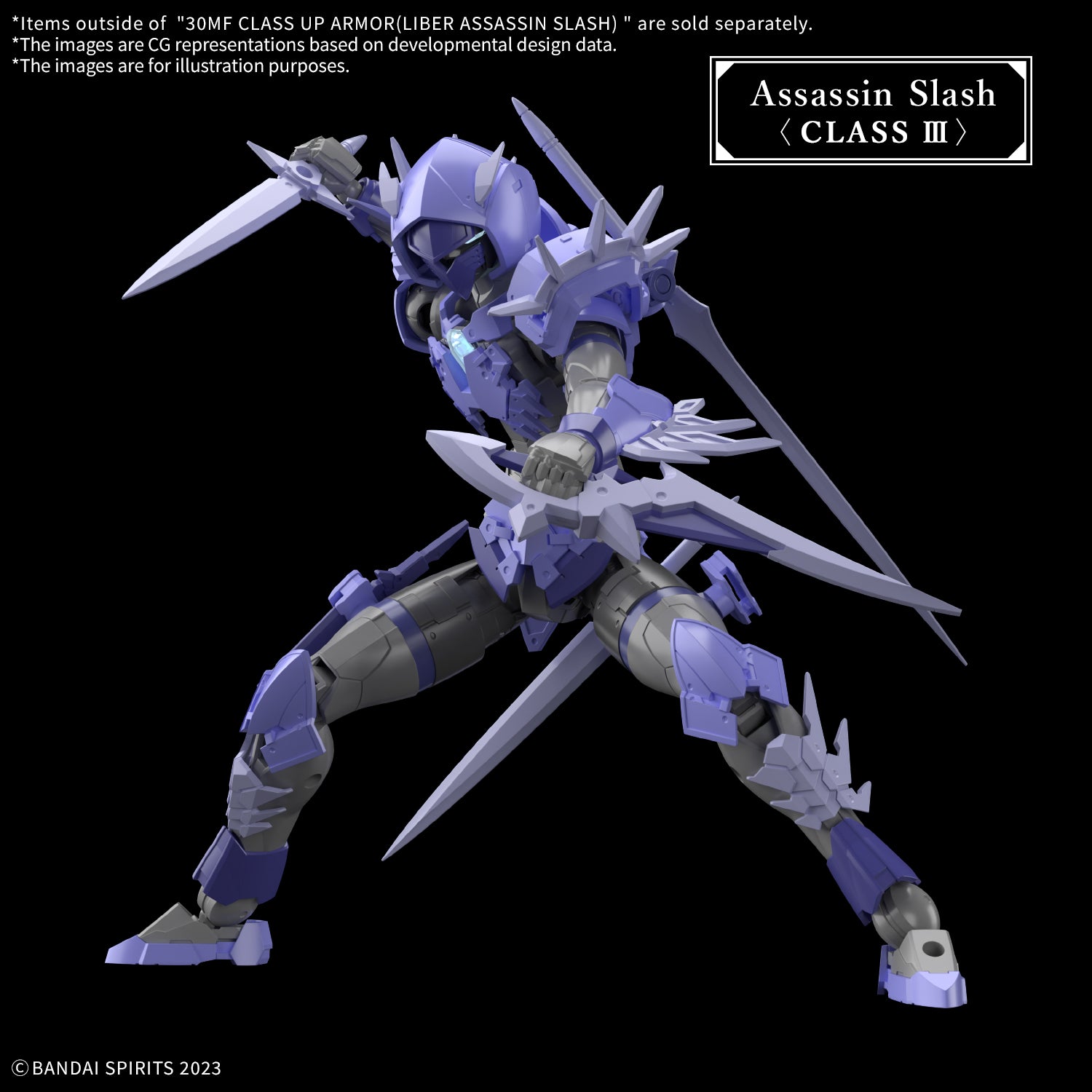 Bandai 30 Minutes Fantasy 30MF A 11 1/144 Scale Class Up Armor (Liber Assassin Slash) Model Kit - Perfect for Anime Collectors & Gundam Builders - Great for Display, Customization & Action Figure Battles