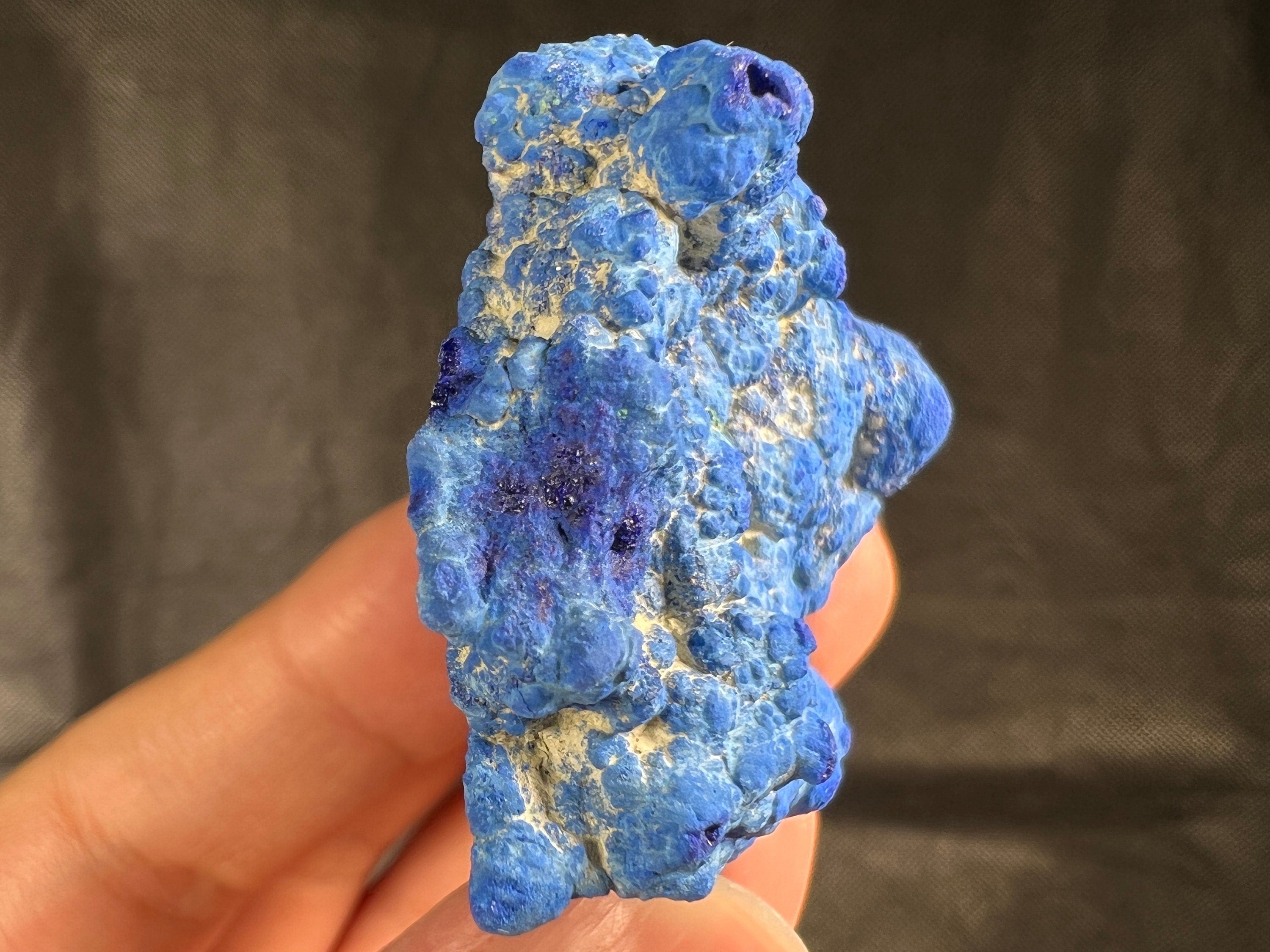 AZURITE Raw Crystal Nodule Geode - Natural Blue Mineral Specimen for Home Decor, Healing Crystal Collection & Housewarming Gift (51715) | Perfect for Meditation Spaces, Office Desk Decor & Crystal Healing Practices