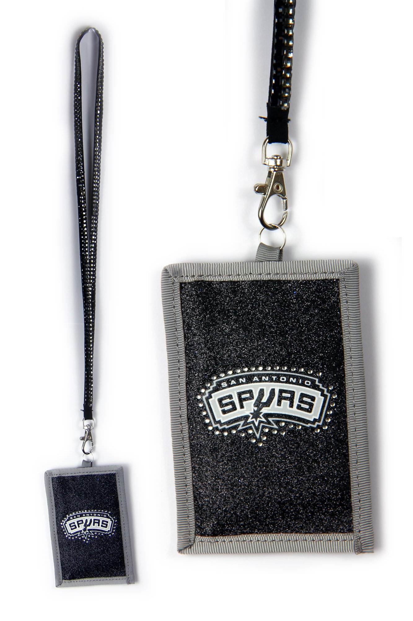 San Antonio Spurs NBA Beaded Lanyard with Nylon Wallet - Perfect for Game Days, Fan Events & Key Organization