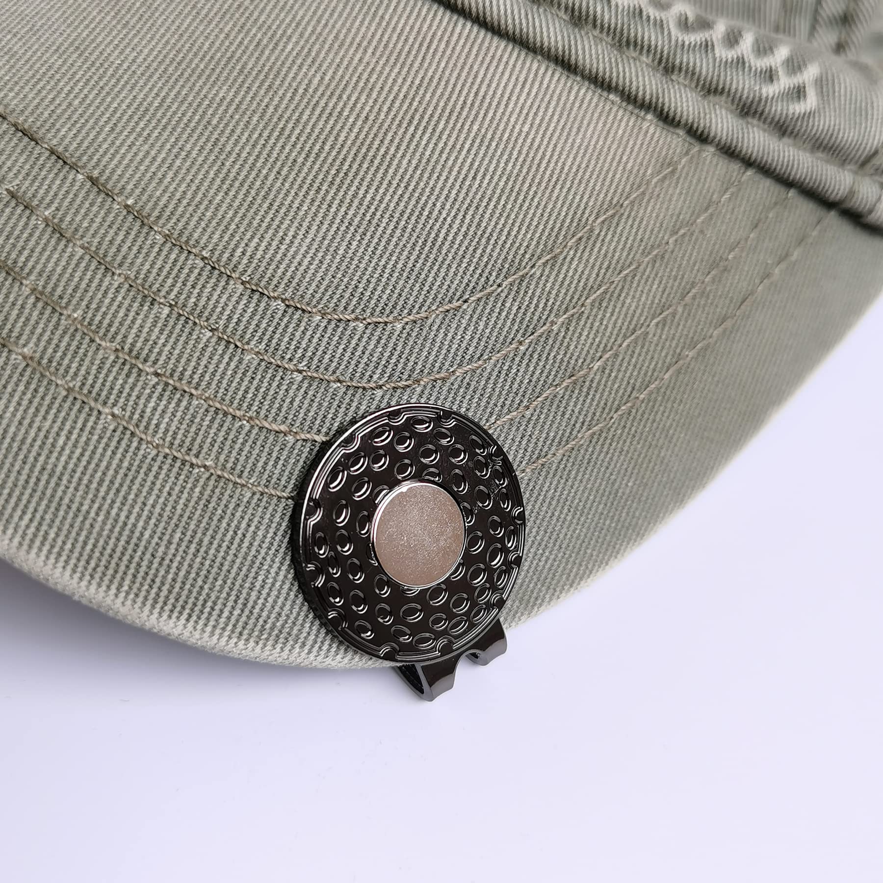 Premium Magnetic Golf Hat Clips - 4/6/8 PCS Ball Marker Holders for Golf Accessories (Gloves, Hats, Bags, Caps, Visors, Belts) - Durable & Stylish (Black, Bronze) - Perfect for Golf Tournaments, Practice Sessions & Outdoor Sports